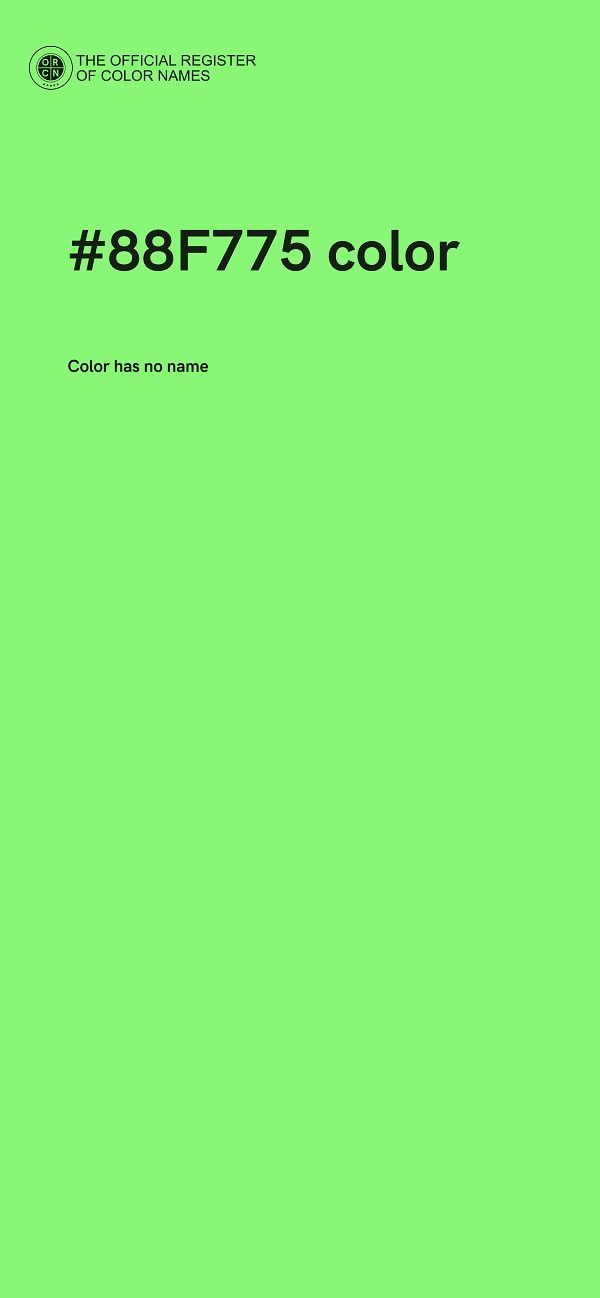 #88F775 color image