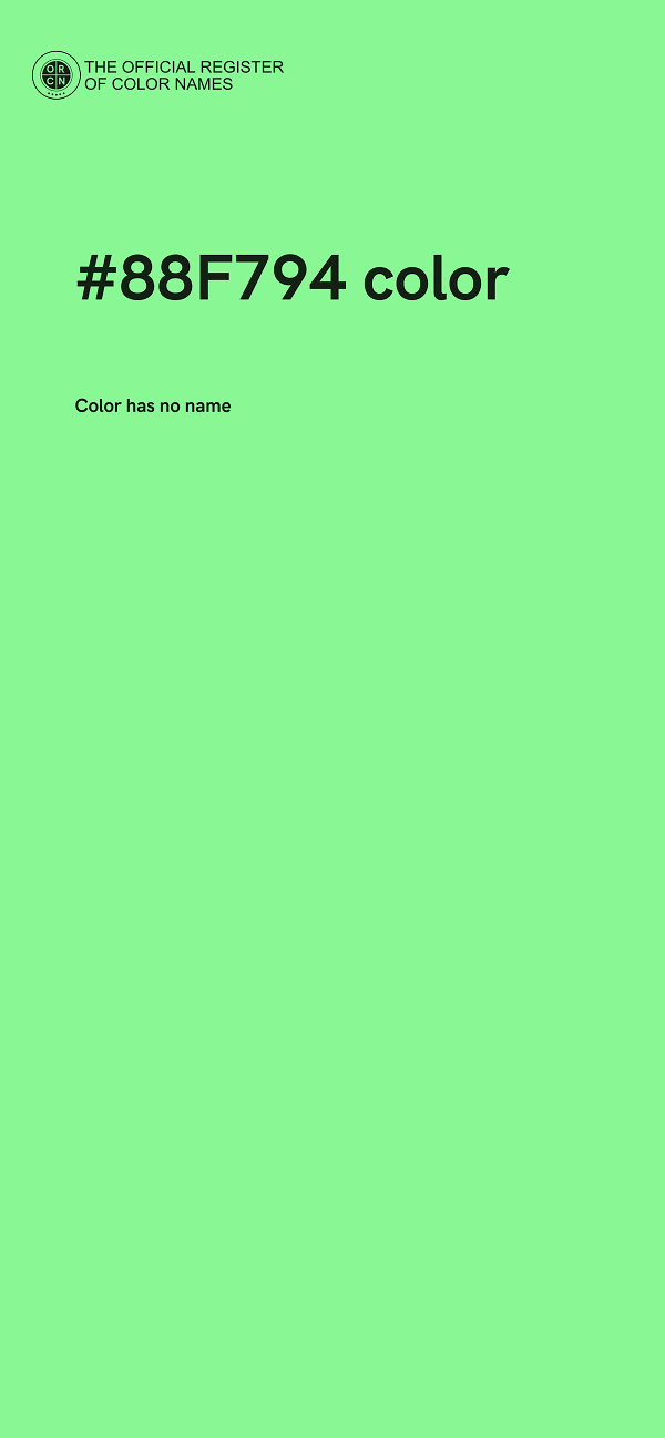 #88F794 color image