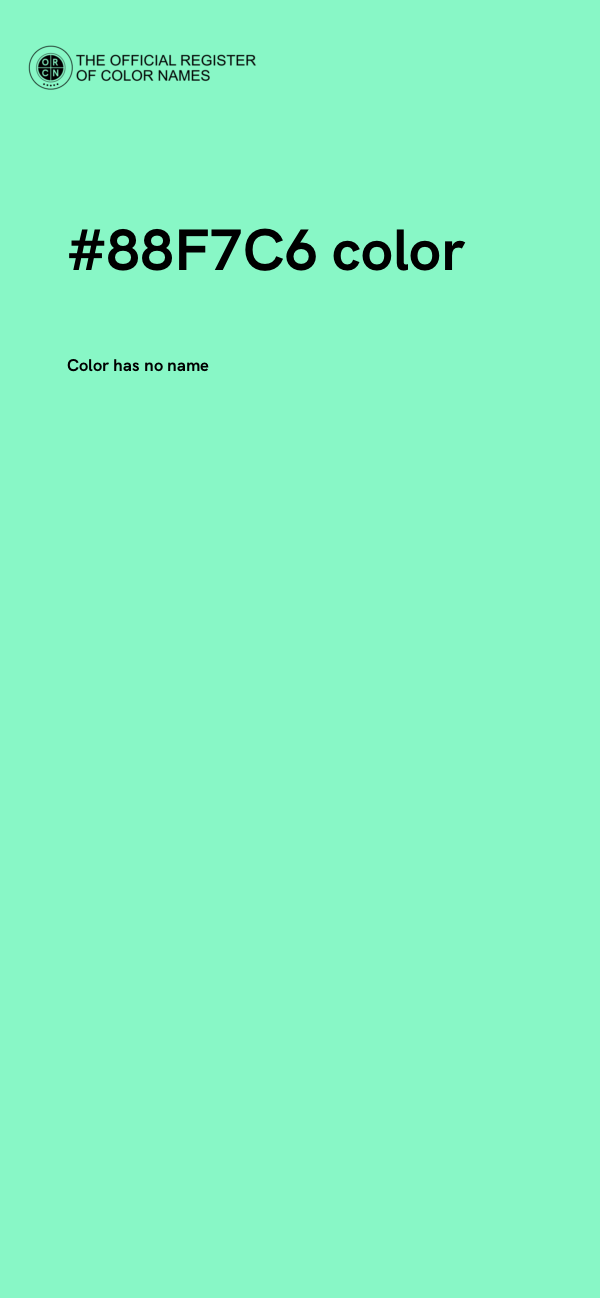#88F7C6 color image