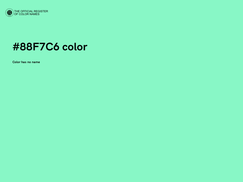 #88F7C6 color image
