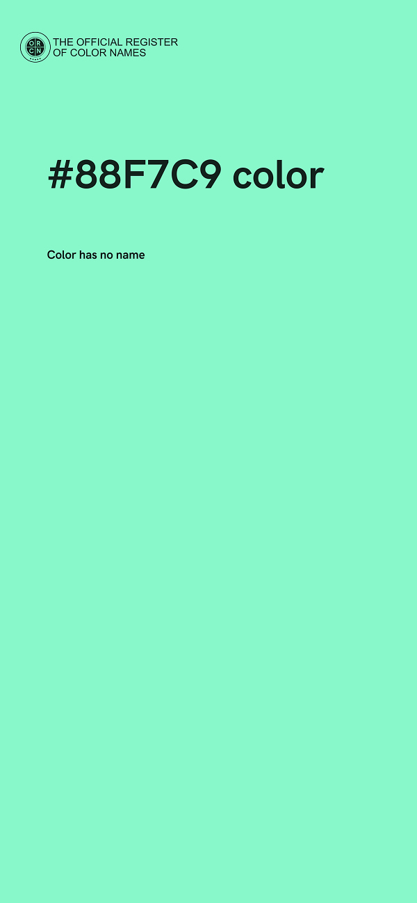 #88F7C9 color image