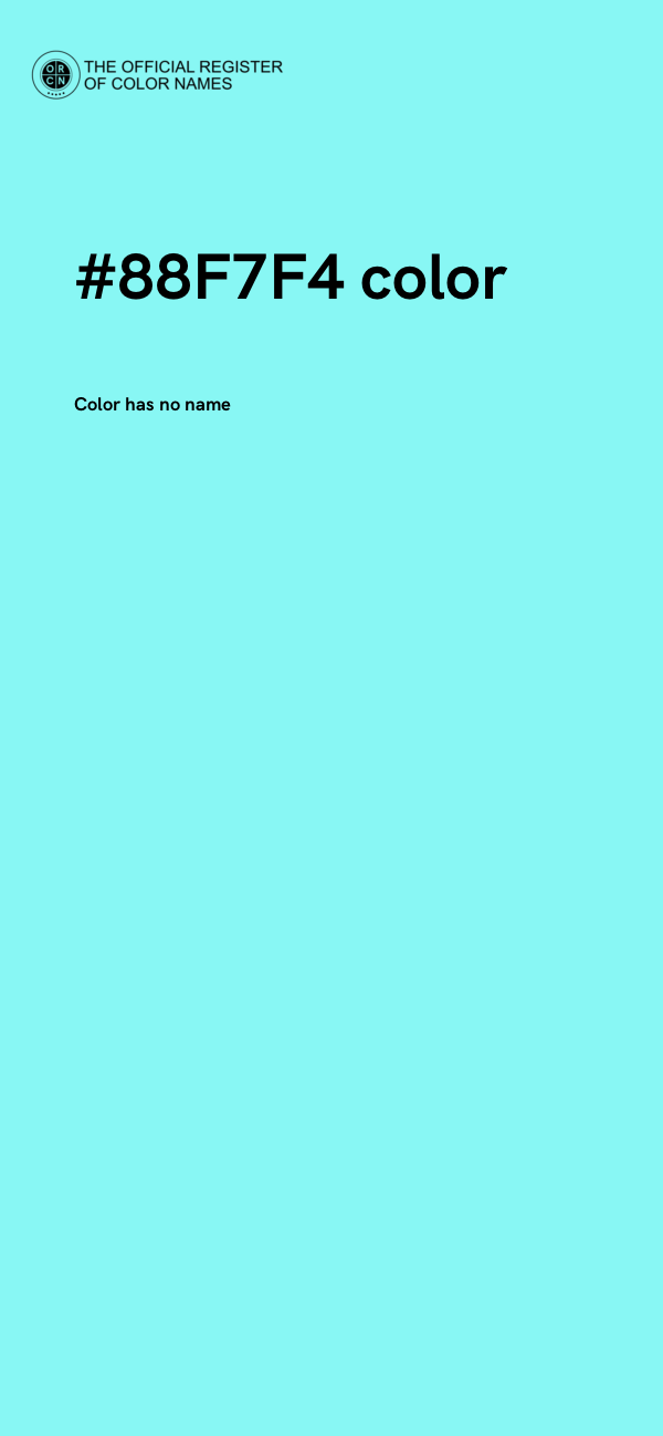 #88F7F4 color image