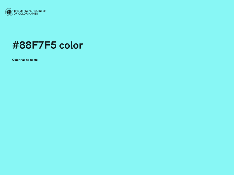 #88F7F5 color image