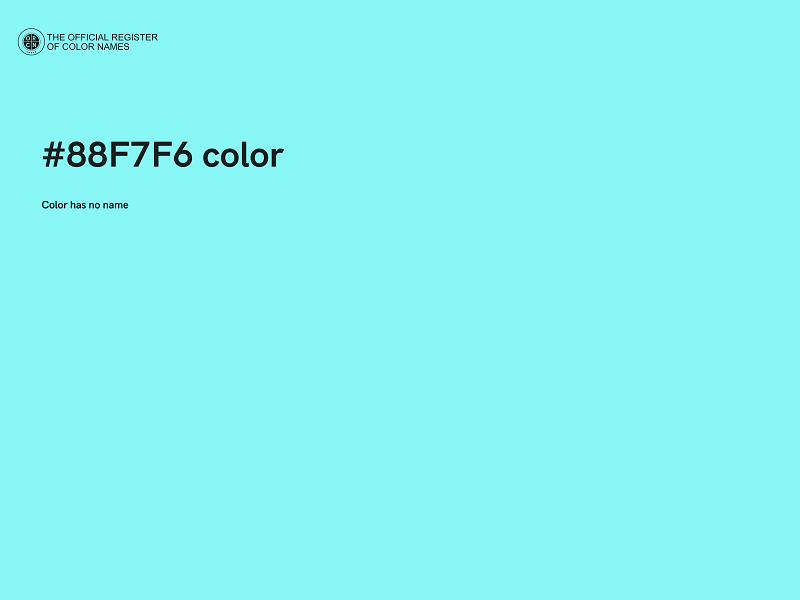 #88F7F6 color image
