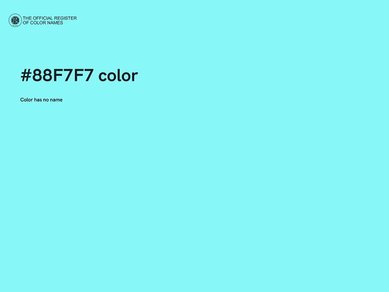 #88F7F7 color image