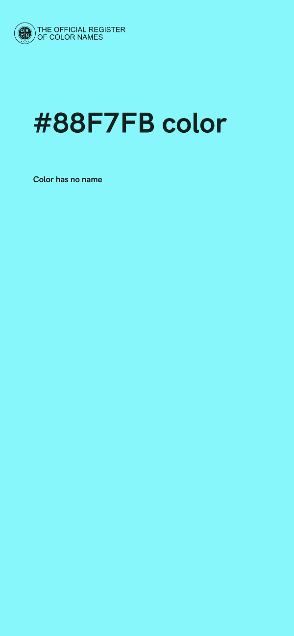#88F7FB color image