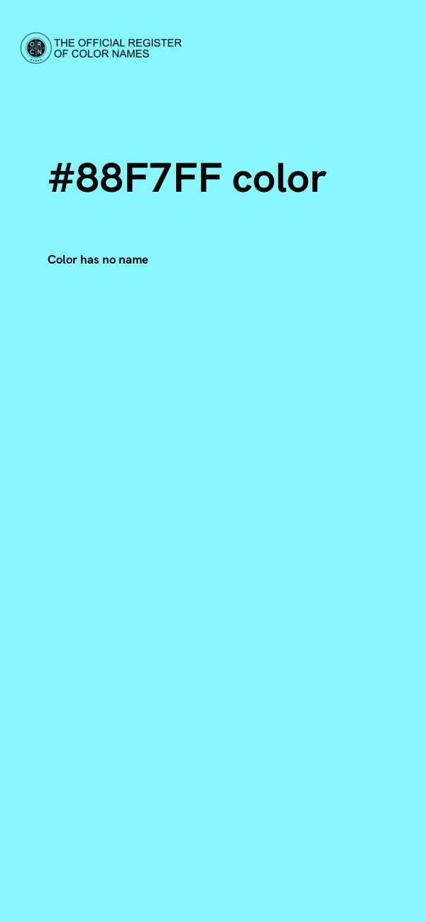 #88F7FF color image
