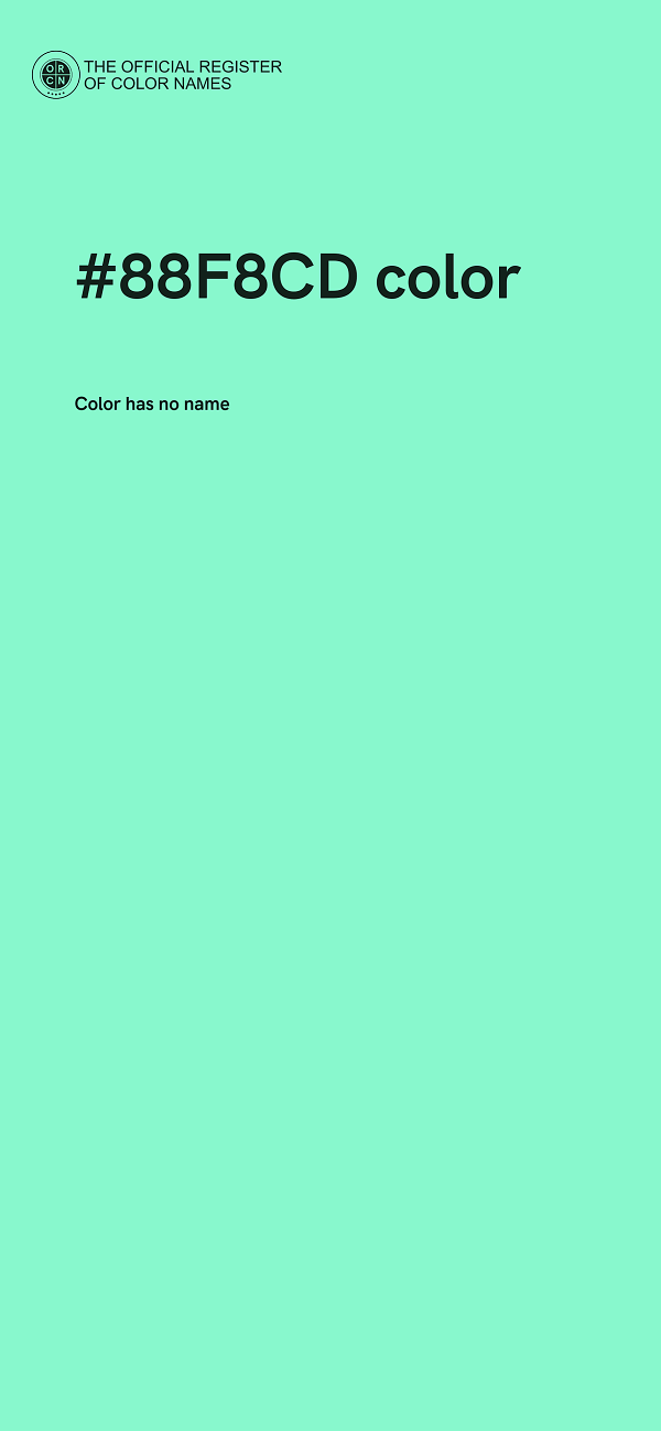 #88F8CD color image