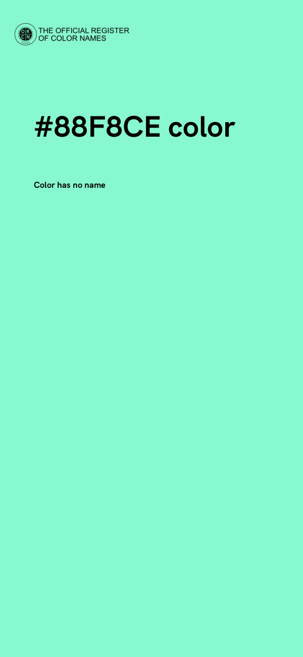 #88F8CE color image