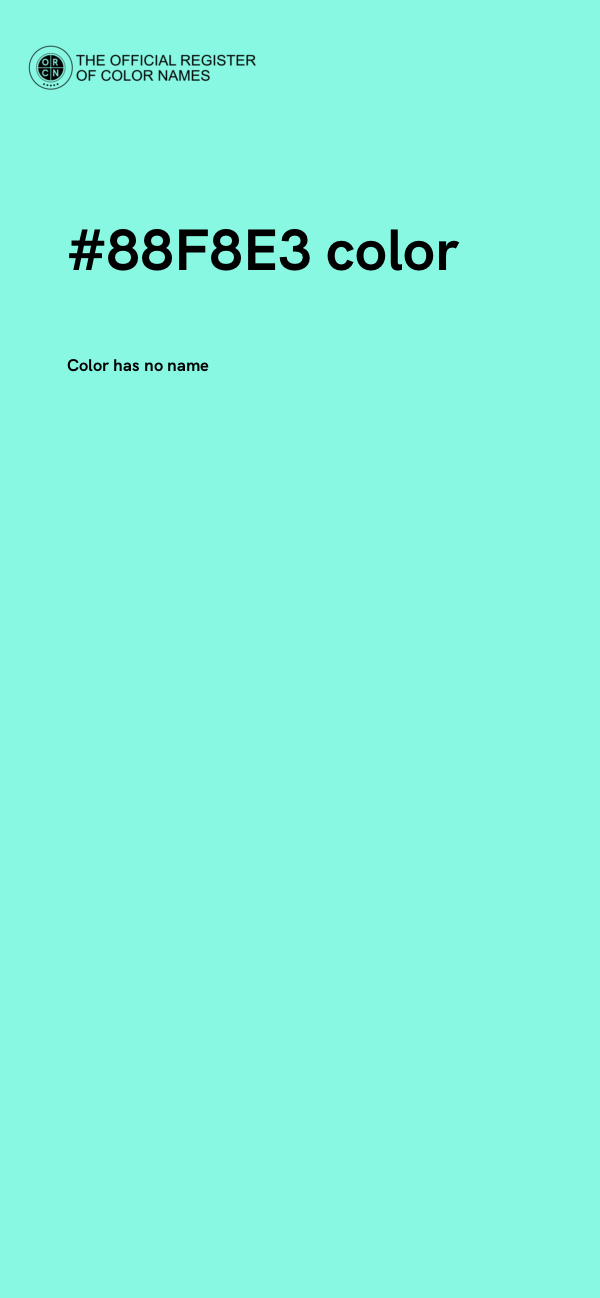 #88F8E3 color image