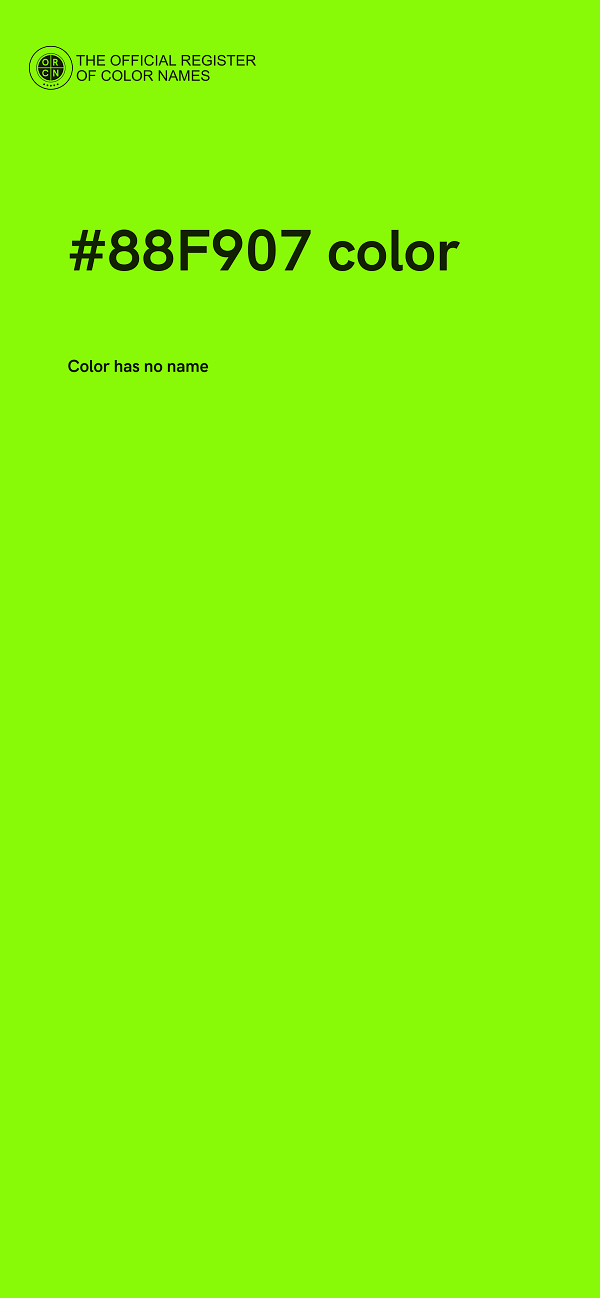 #88F907 color image