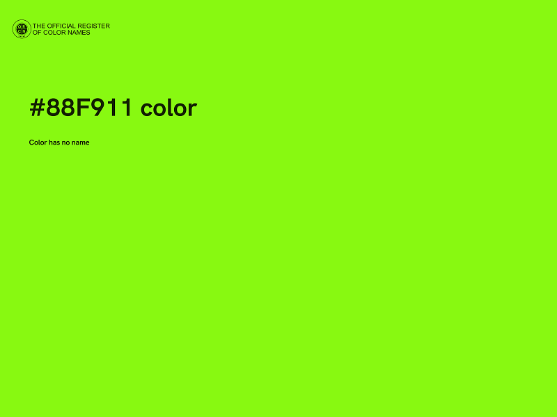 #88F911 color image
