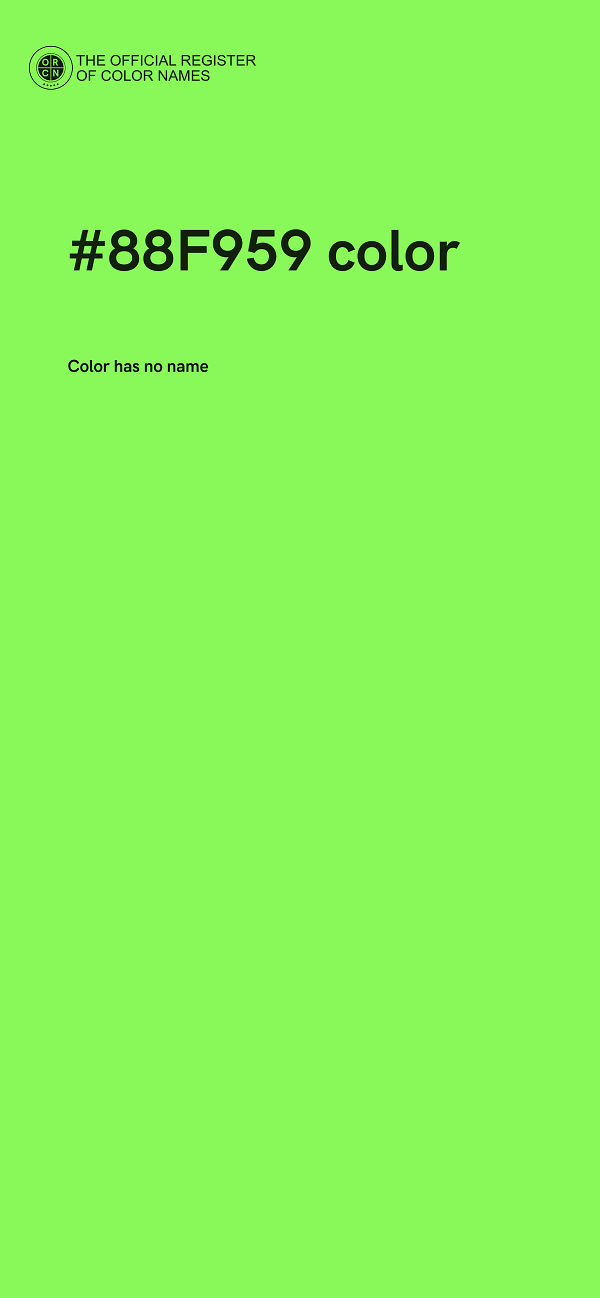#88F959 color image