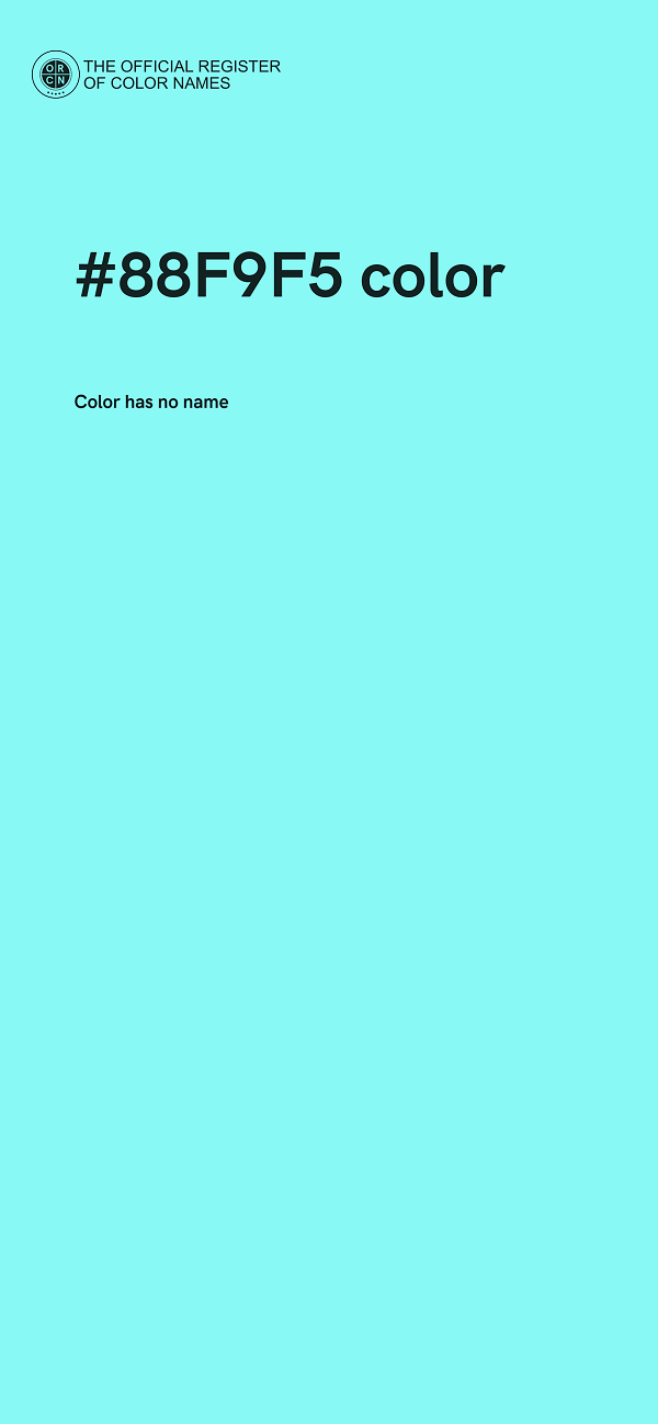 #88F9F5 color image