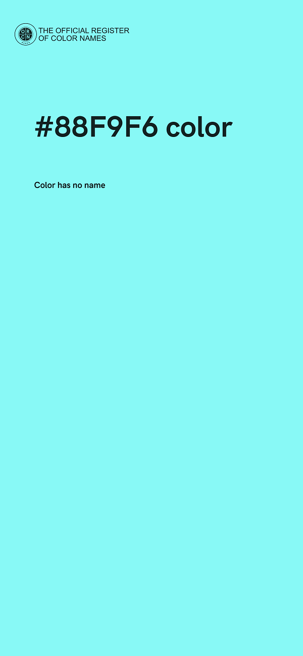 #88F9F6 color image
