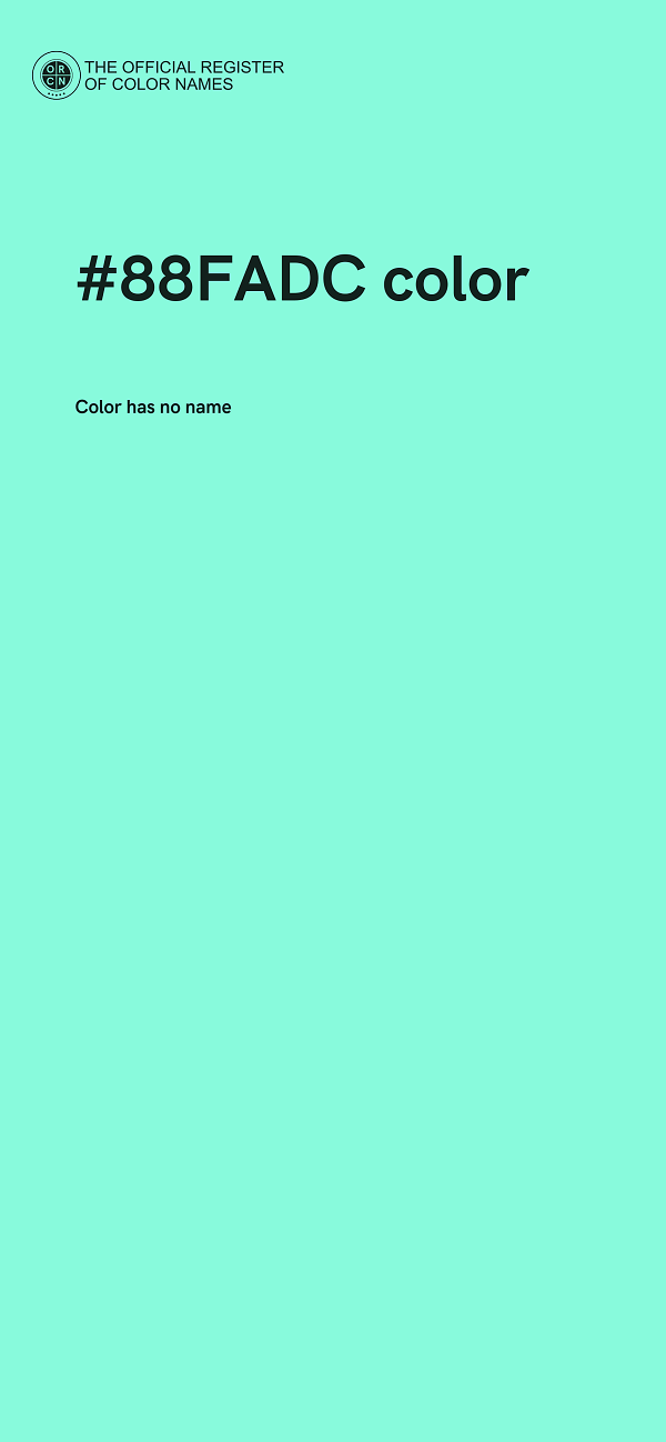 #88FADC color image