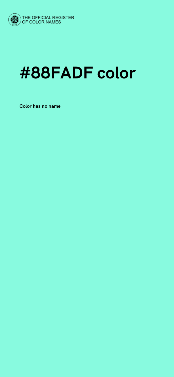 #88FADF color image