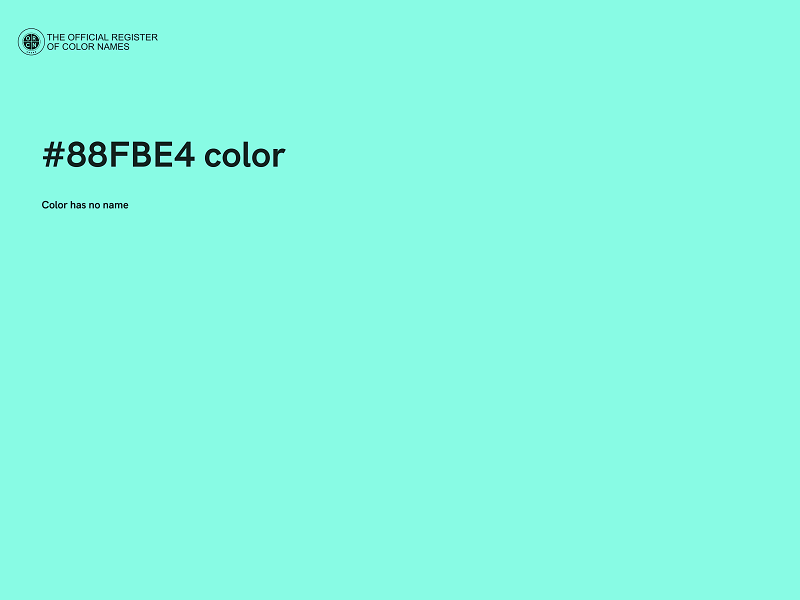 #88FBE4 color image