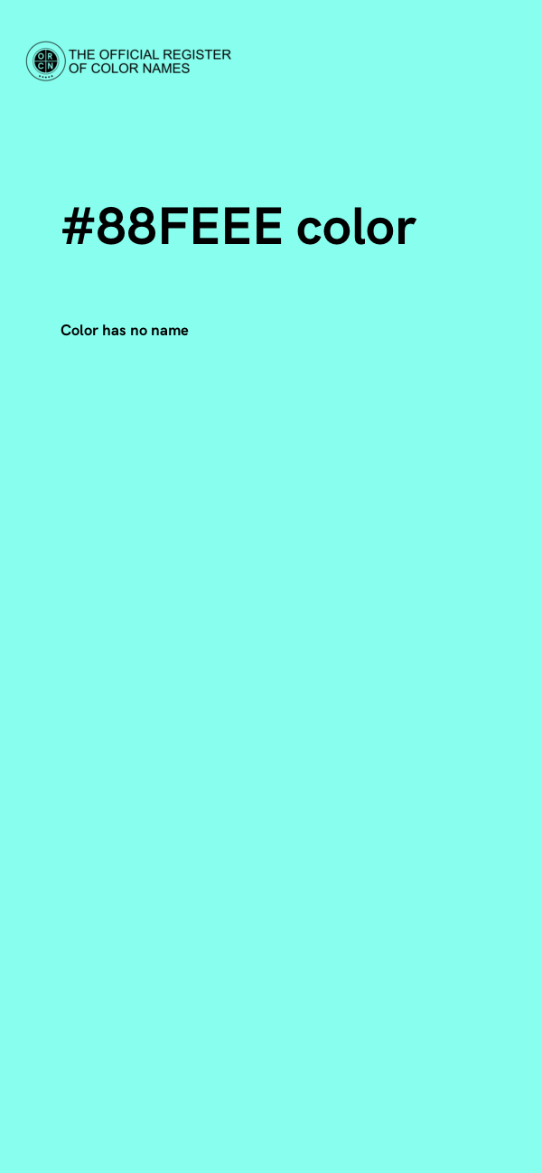 #88FEEE color image