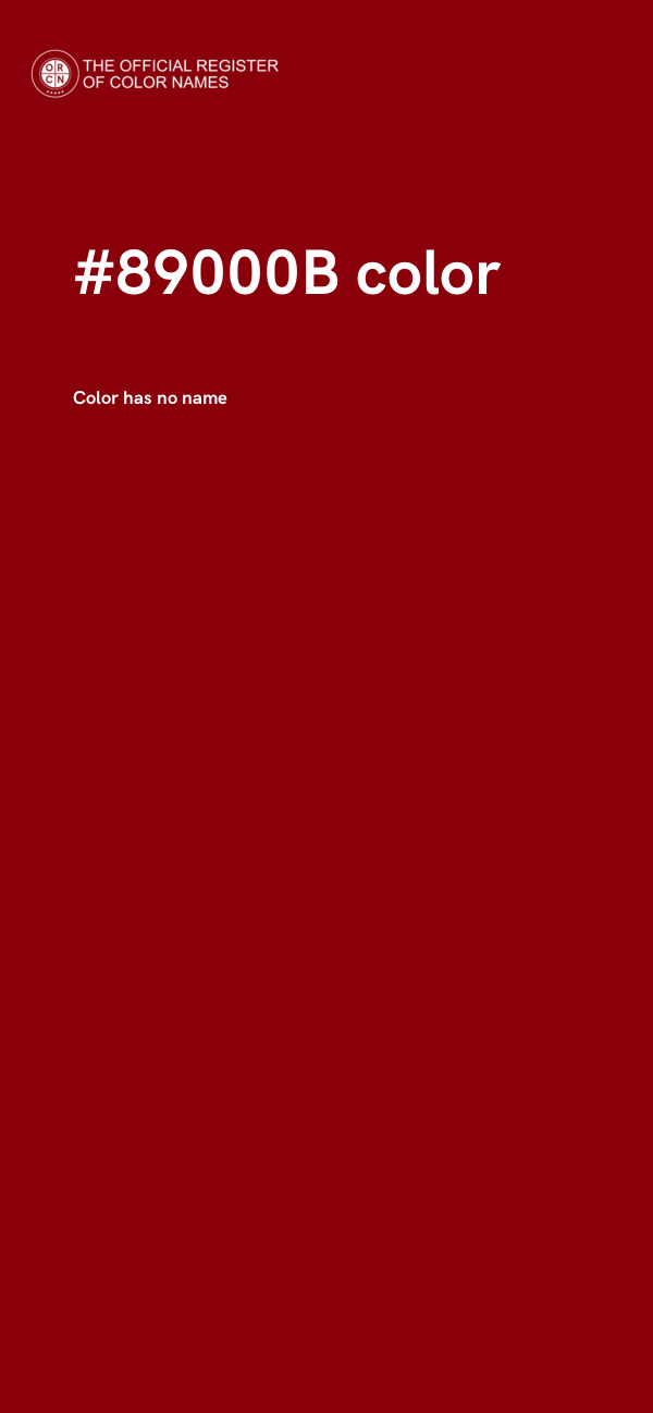 #89000B color image