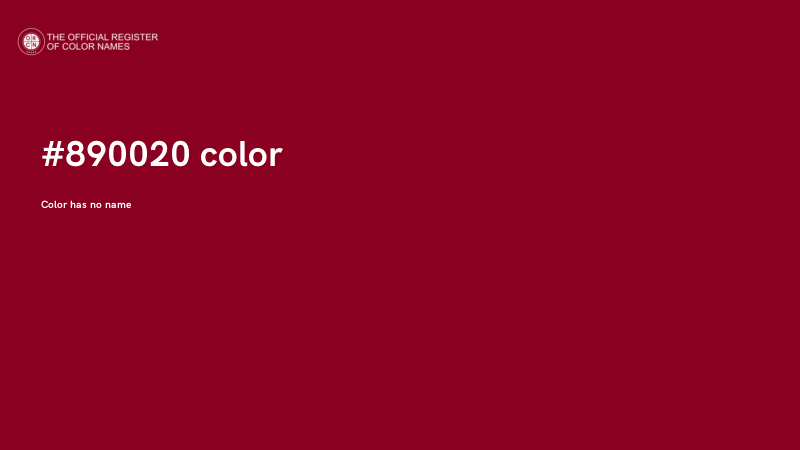 #890020 color image