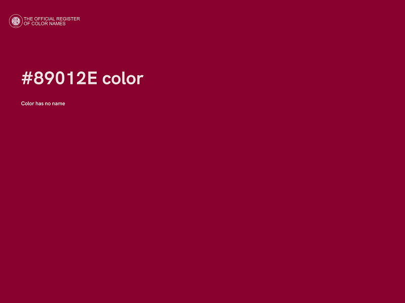 #89012E color image
