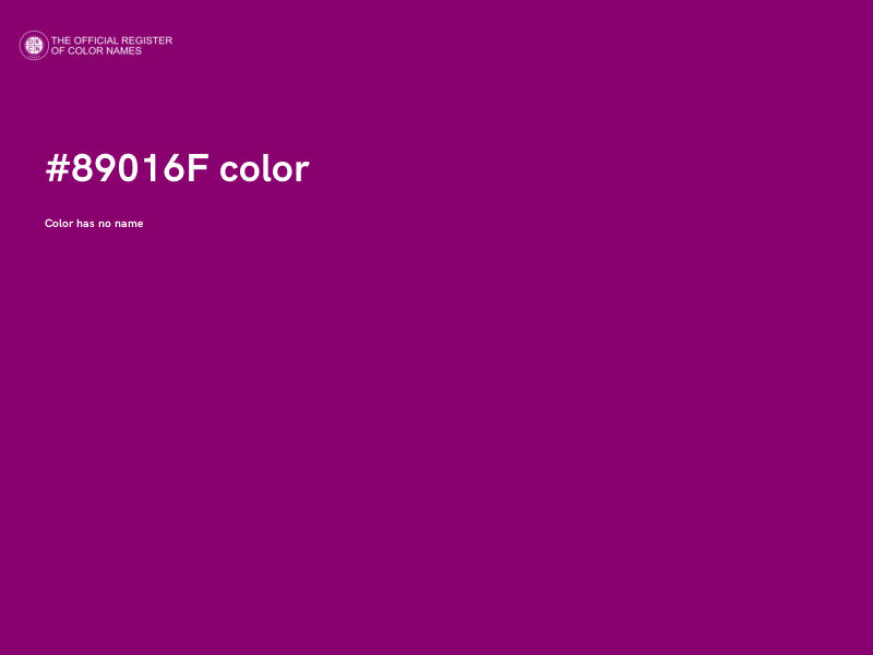 #89016F color image