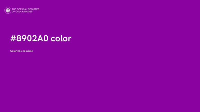 #8902A0 color image