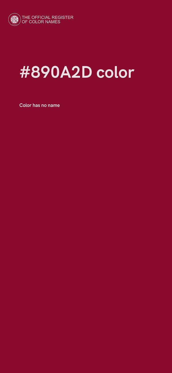 #890A2D color image