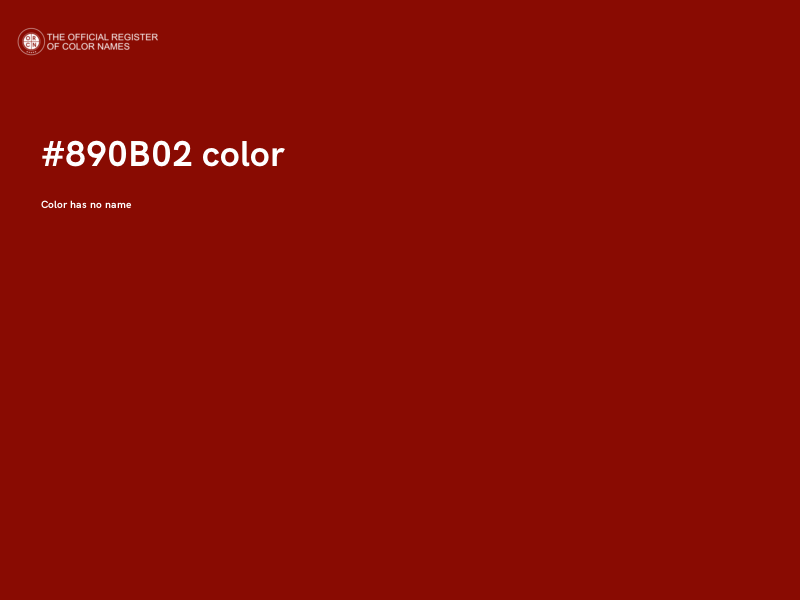 #890B02 color image