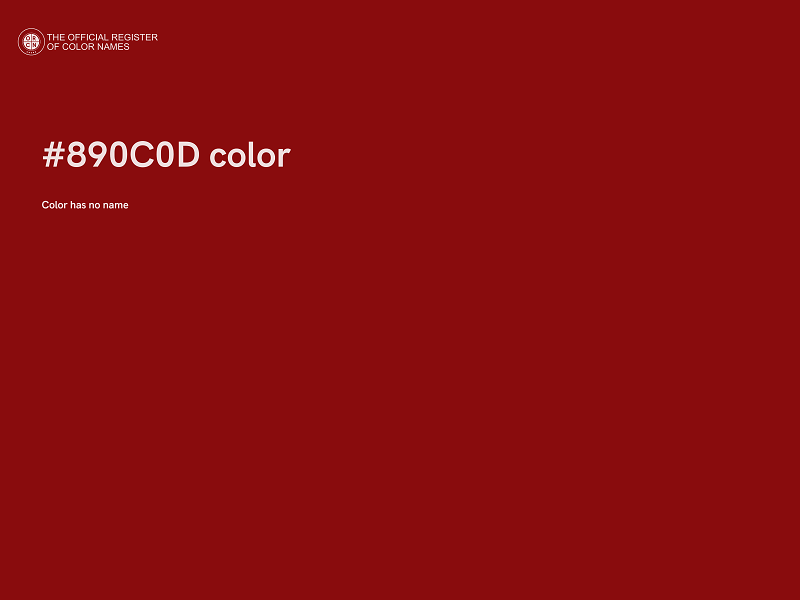 #890C0D color image