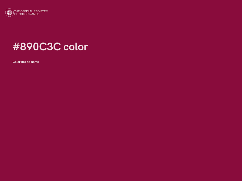 #890C3C color image