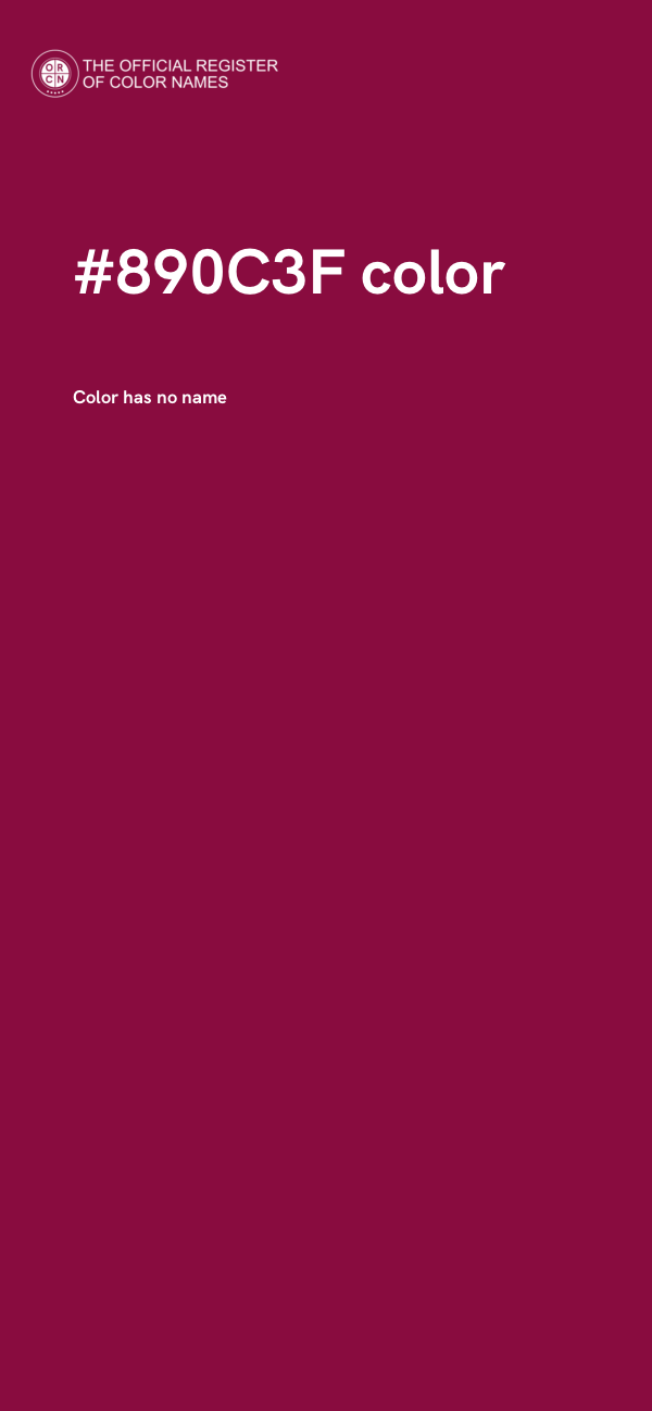 #890C3F color image