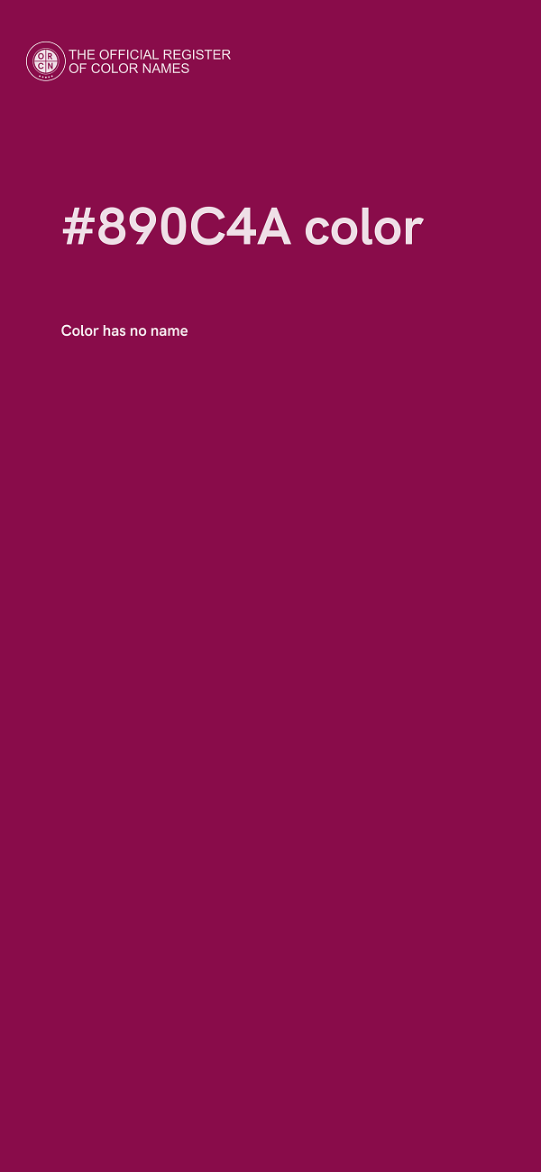#890C4A color image
