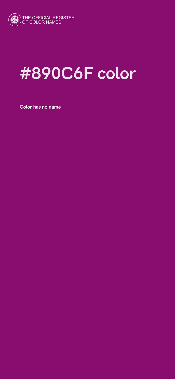 #890C6F color image