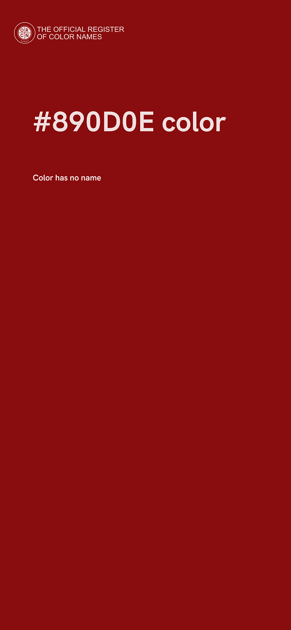 #890D0E color image