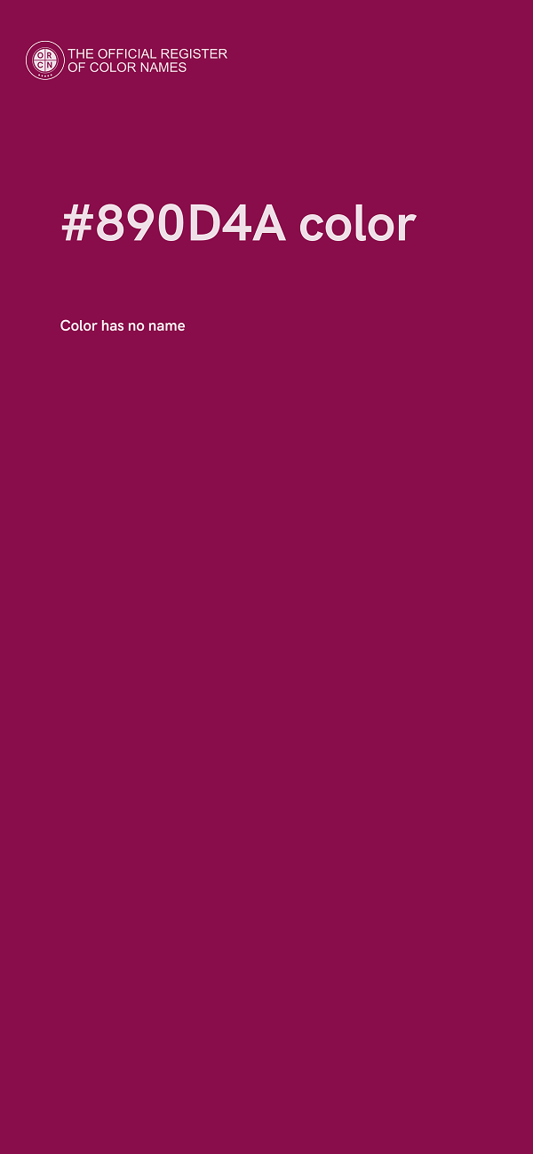 #890D4A color image