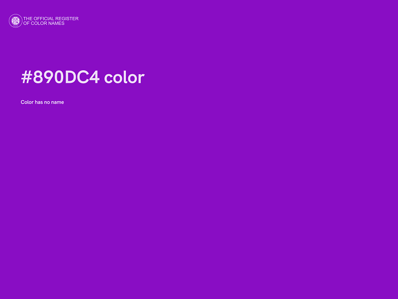 #890DC4 color image