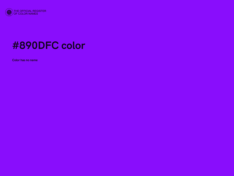 #890DFC color image
