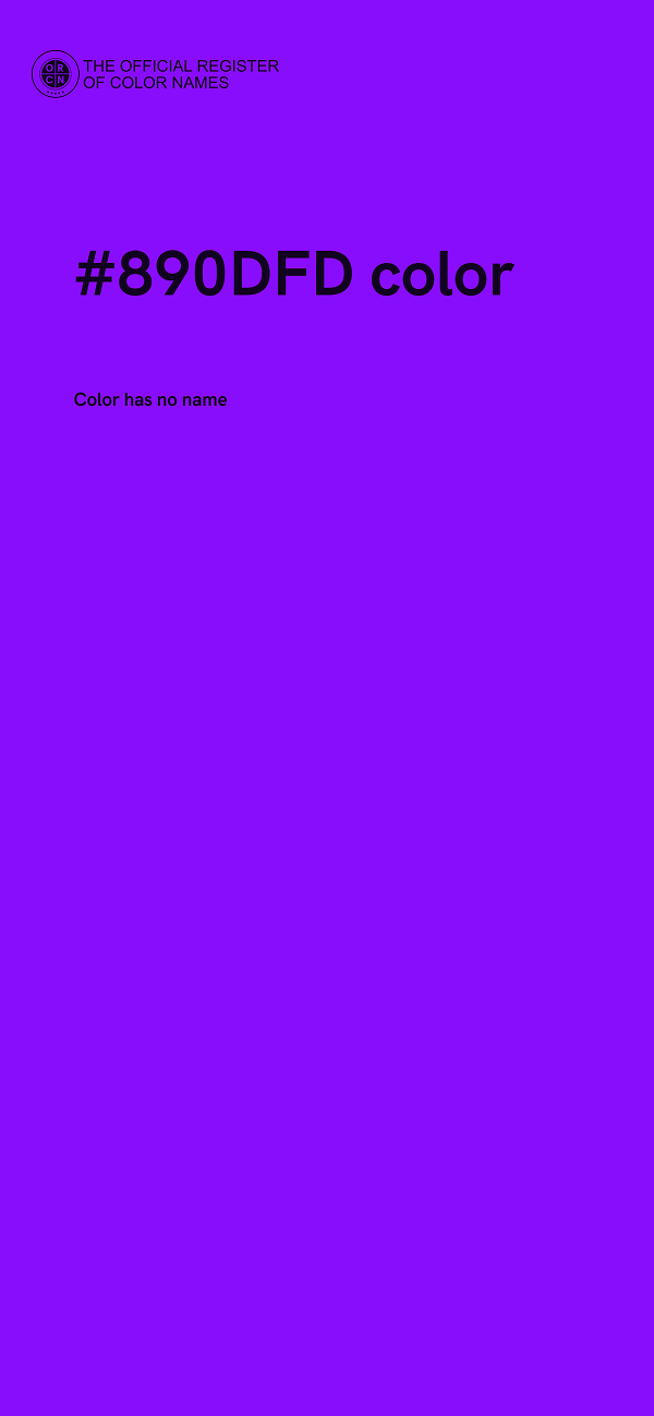 #890DFD color image