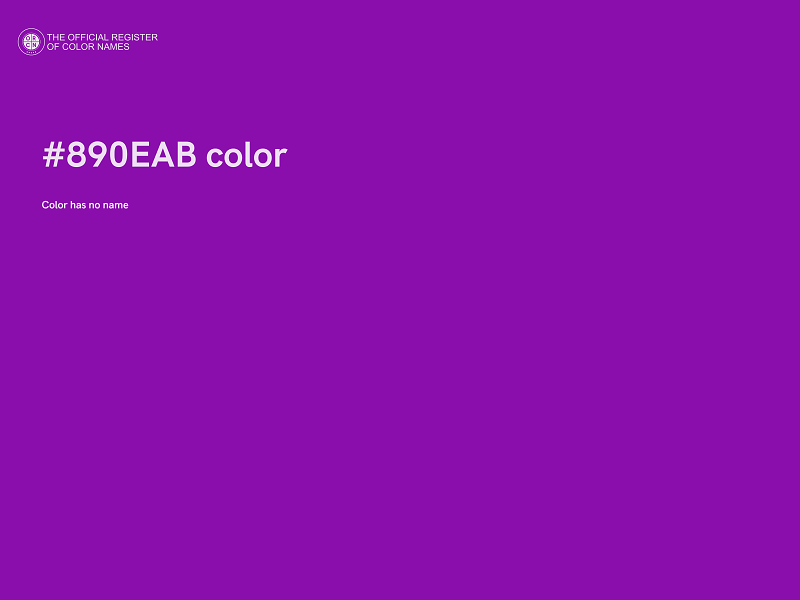 #890EAB color image