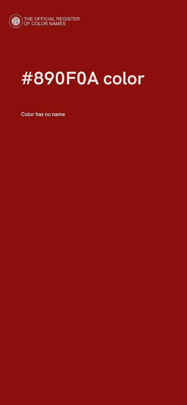 #890F0A color image