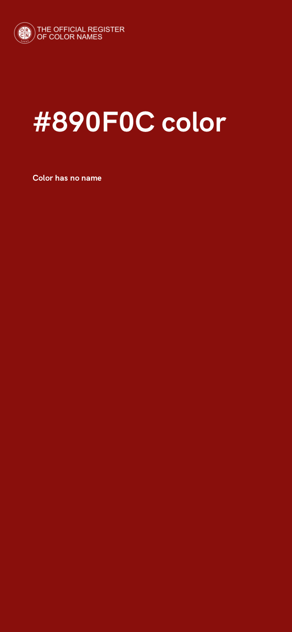 #890F0C color image