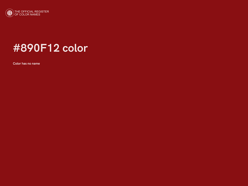 #890F12 color image