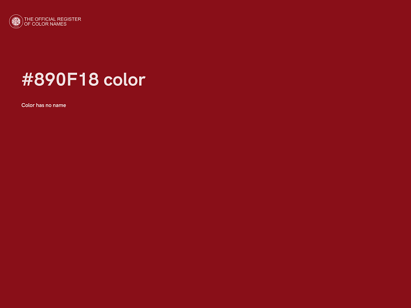#890F18 color image