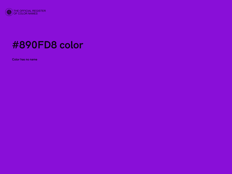 #890FD8 color image