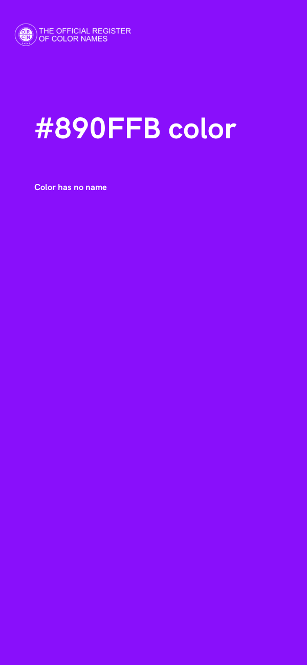 #890FFB color image
