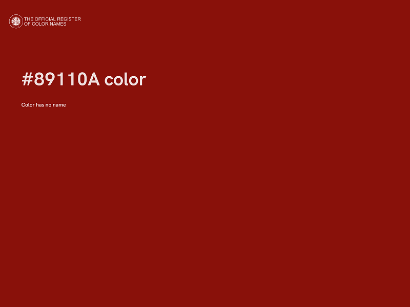 #89110A color image