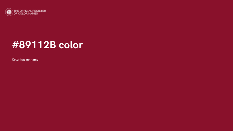 #89112B color image