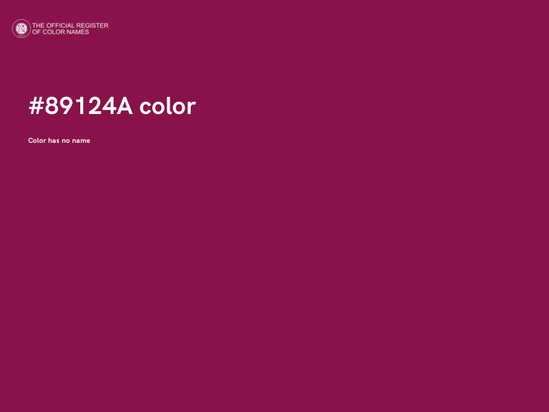 #89124A color image